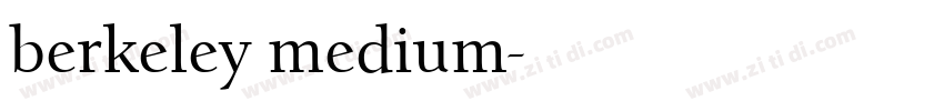 berkeley medium字体转换 berkeley medium字体转换